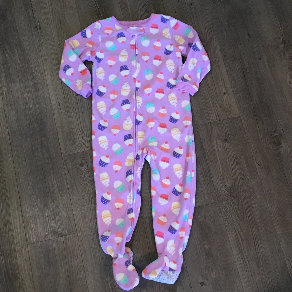 Carter's Footed One Piece Cupcake Blanket PJs - 4T
